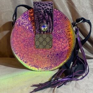 Sandra Ling up-cycled circle crossbody Gucci Bag